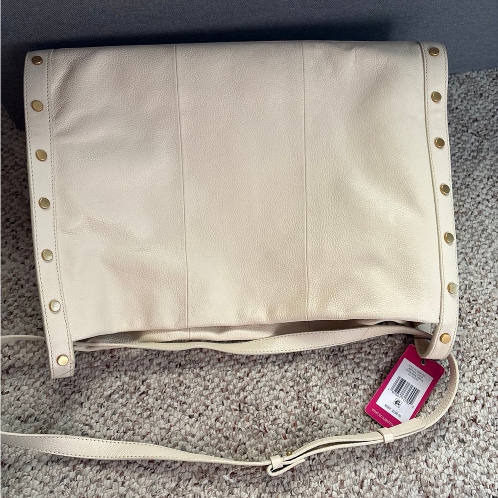 Vince Camino Lisha Leather Large bag Cream Leather Shoulder Bag - Picture 9 of 10
